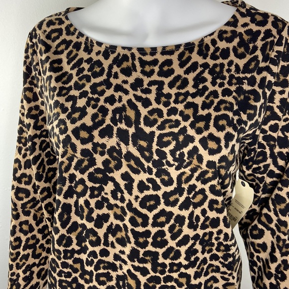 NWT St. John’s bay leopard print‎ pullover shirt - Picture 8 of 15